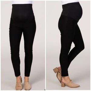 PinkBlush Black Skinny Tapered Maternity Pant Size Medium (fits like Small)
